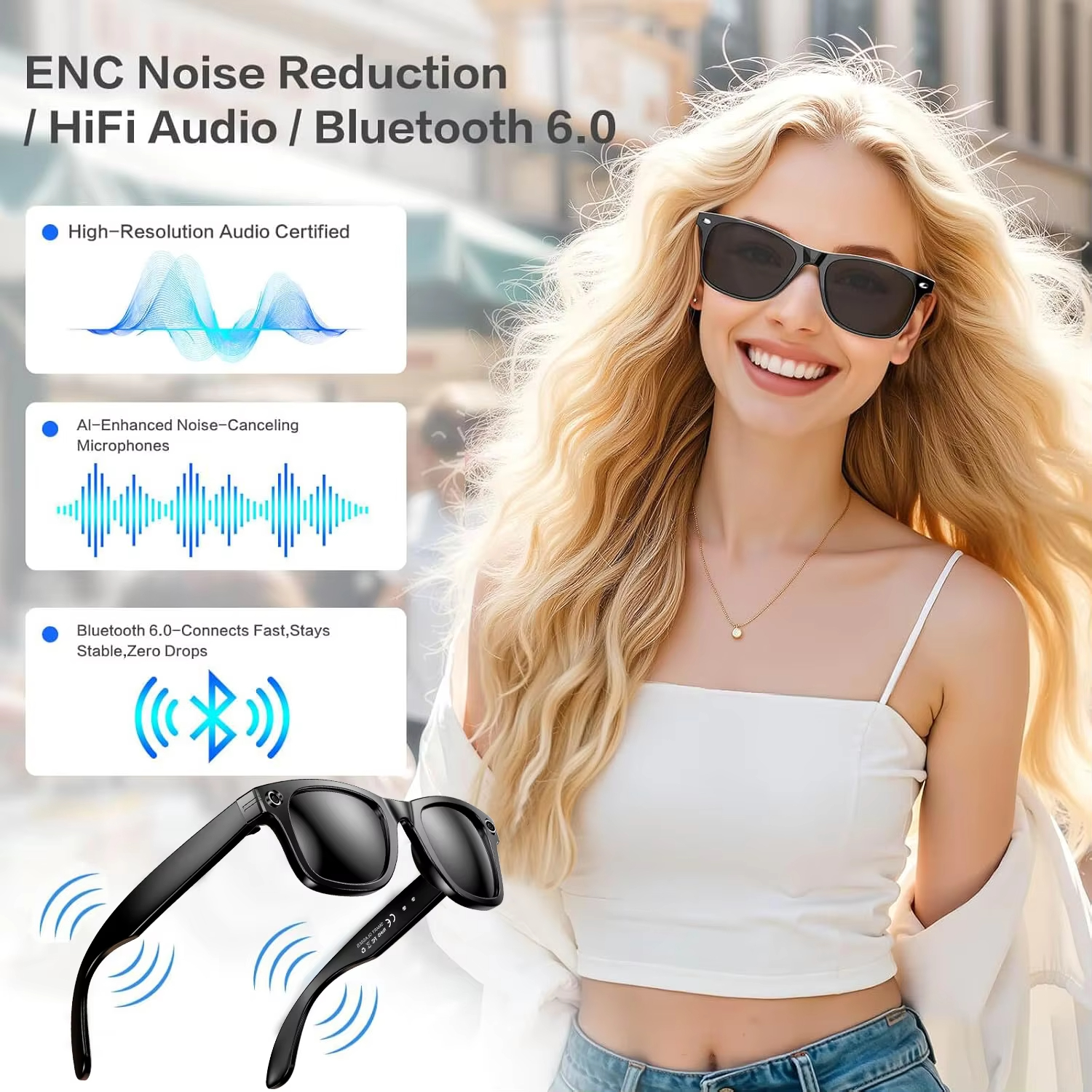Smart Glasses Lens - Xiaomi 800W Camera AI Glasses Color-Changing