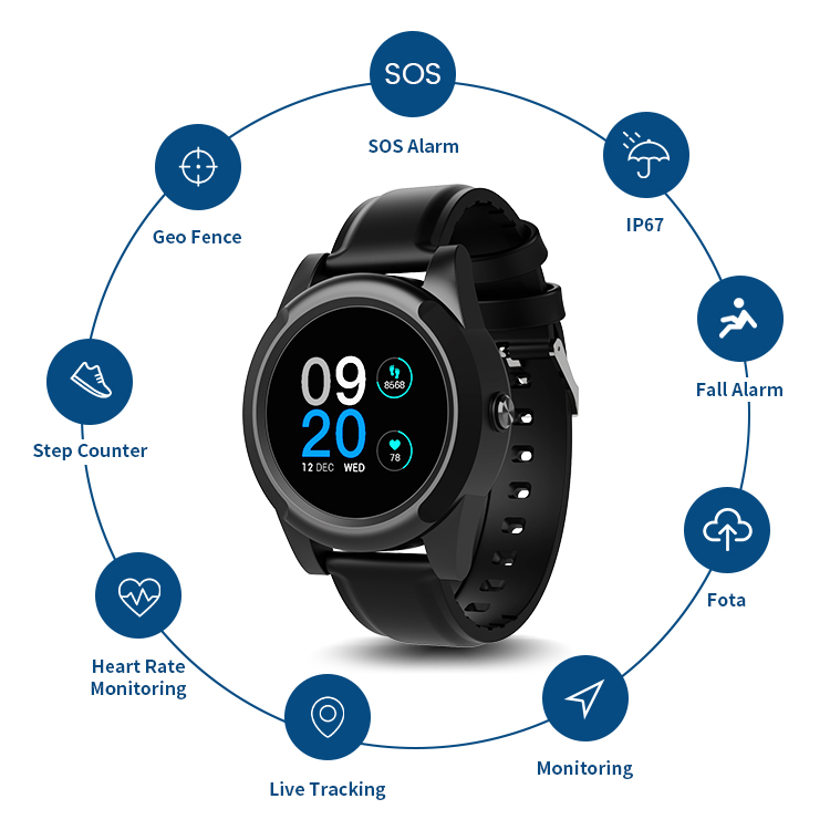 SOS alarm/fall detection/real- - đánh giá và giá Fall Detection Watch