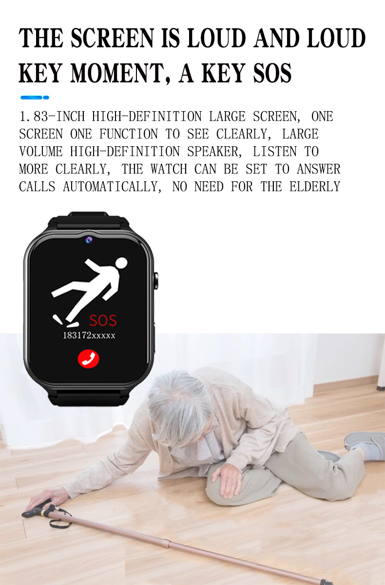 Elderly Smart Watch For Senior - đánh giá và giá Fall Detection Watch
