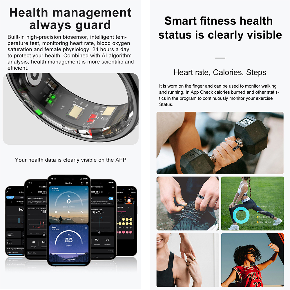 R08 Fitness Tracker Smart Ring - đánh giá và giá Temperature Ring Skin