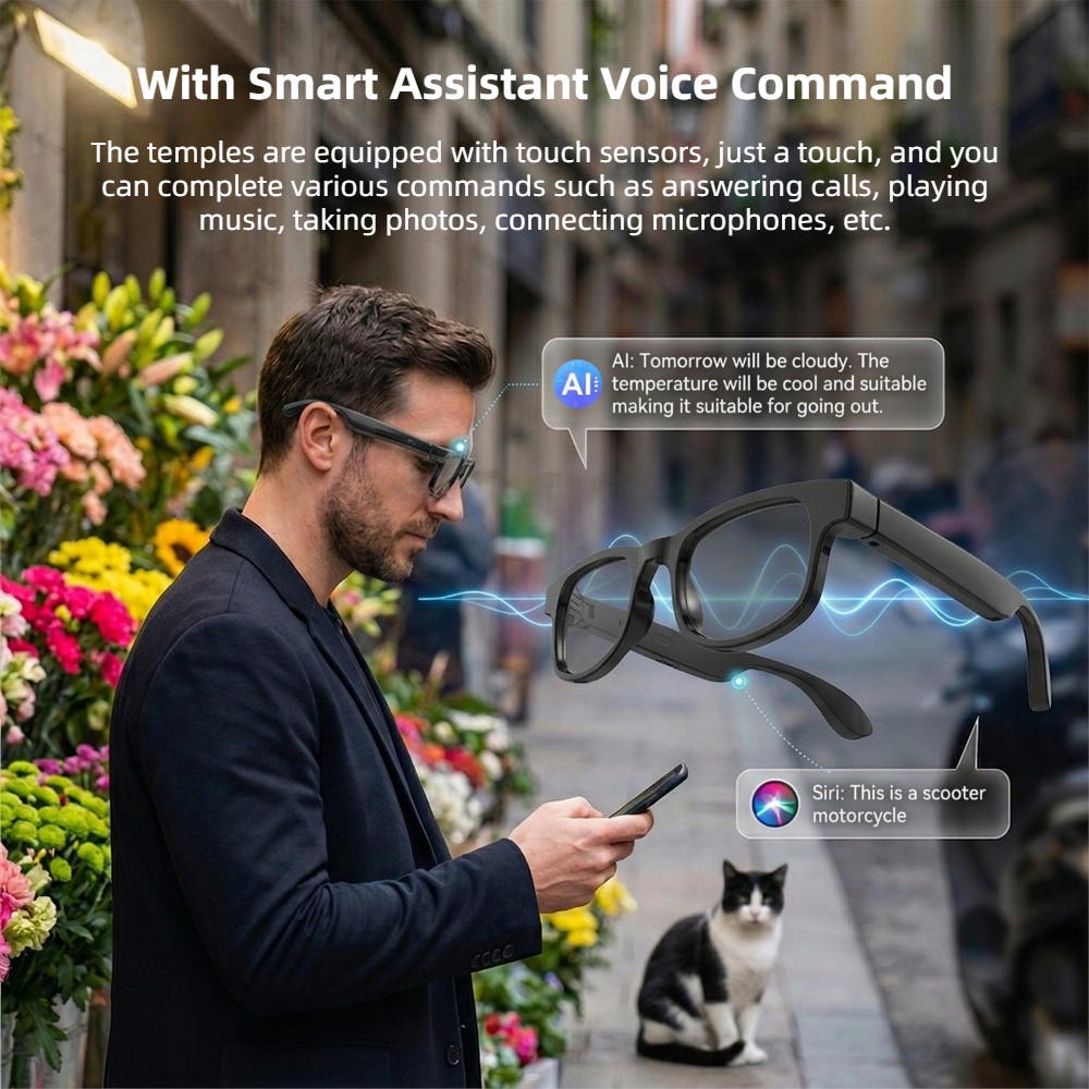 AI Smart Glasses Touch Control - đánh giá và giá Smart Glasses Lens
