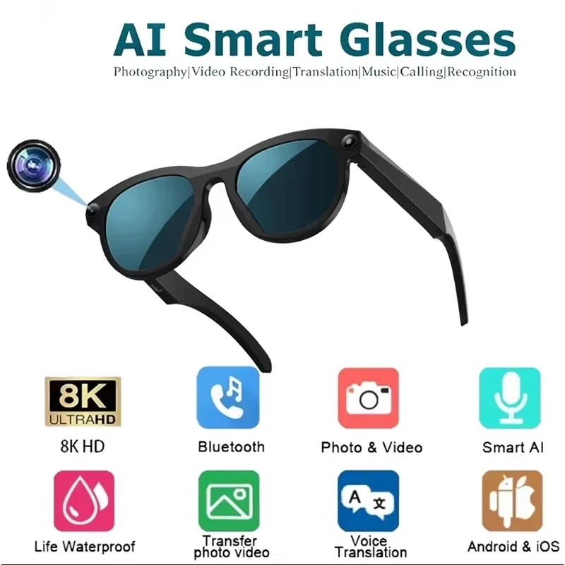 8KHD Smart AI Glasses Color Ch - đánh giá và giá Smart Glasses Lens