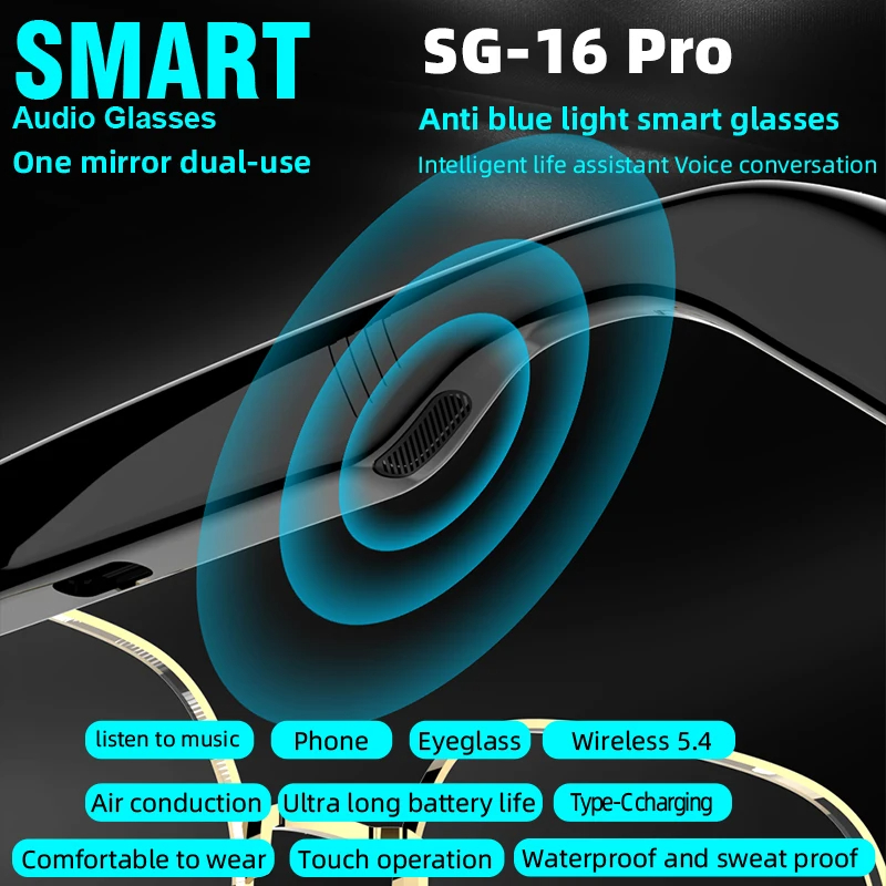 Lenovo New SG-16 Pro Smart Aud - đánh giá và giá Smart Glasses Lens