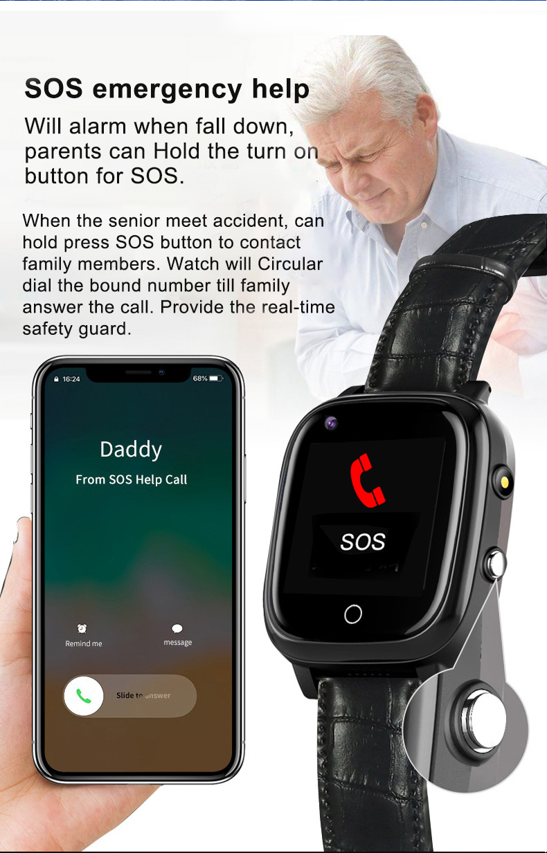 Elderly Smart Watch For Senior - đánh giá và giá Fall Detection Watch