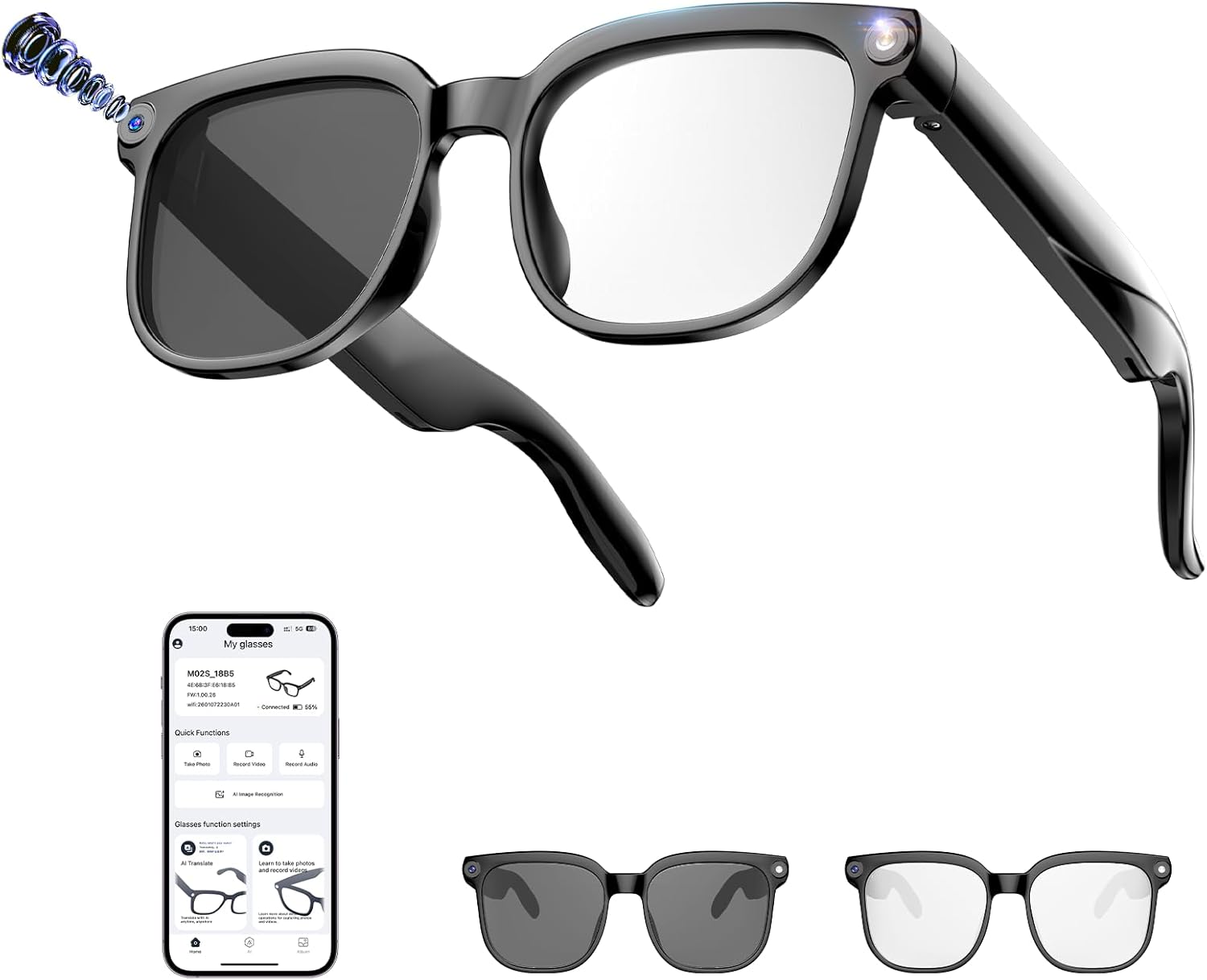 AI Smart Glasses: 8MP Camera,  - đánh giá và giá Smart Glasses Lens