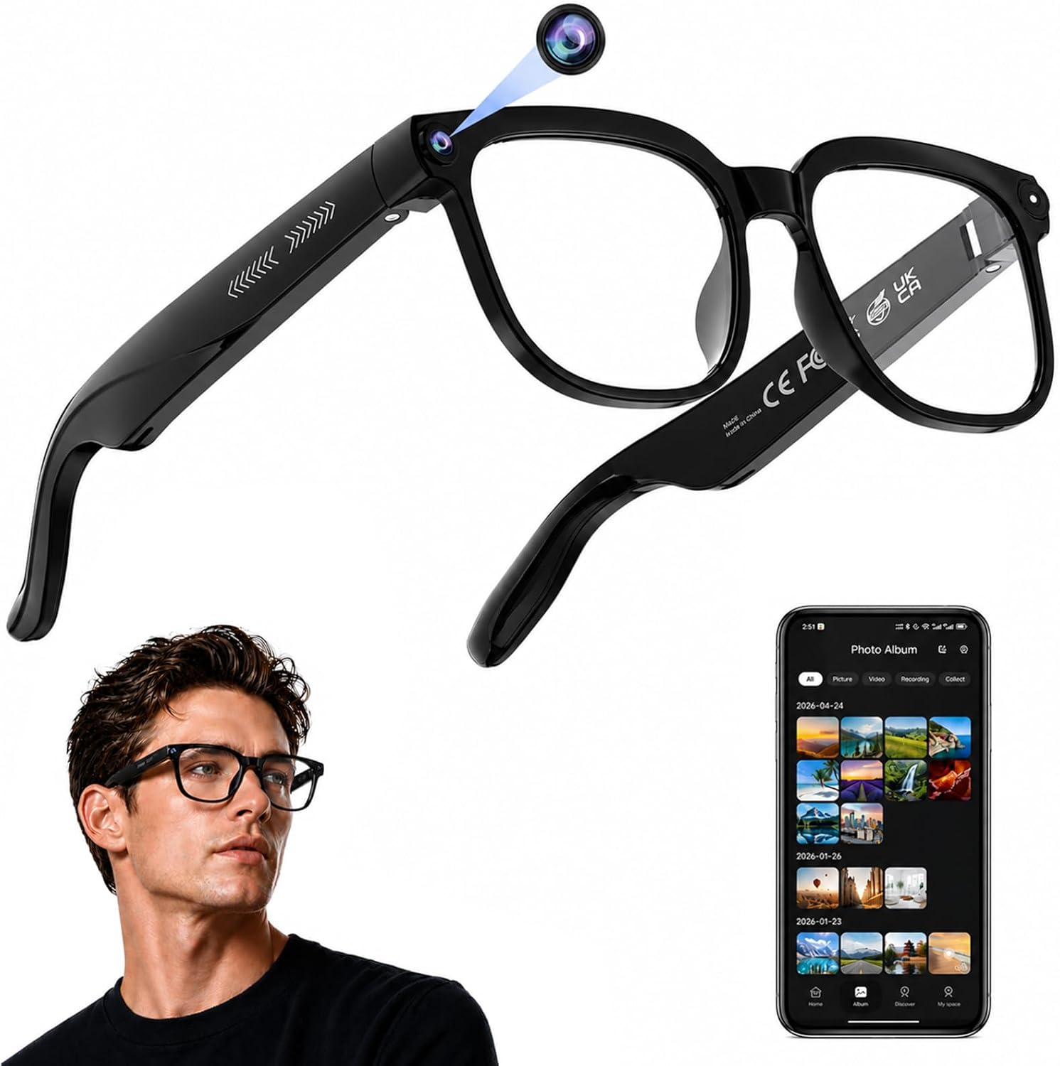 AI Smart Glasses: 4K Camera, R - đánh giá và giá Smart Glasses Lens