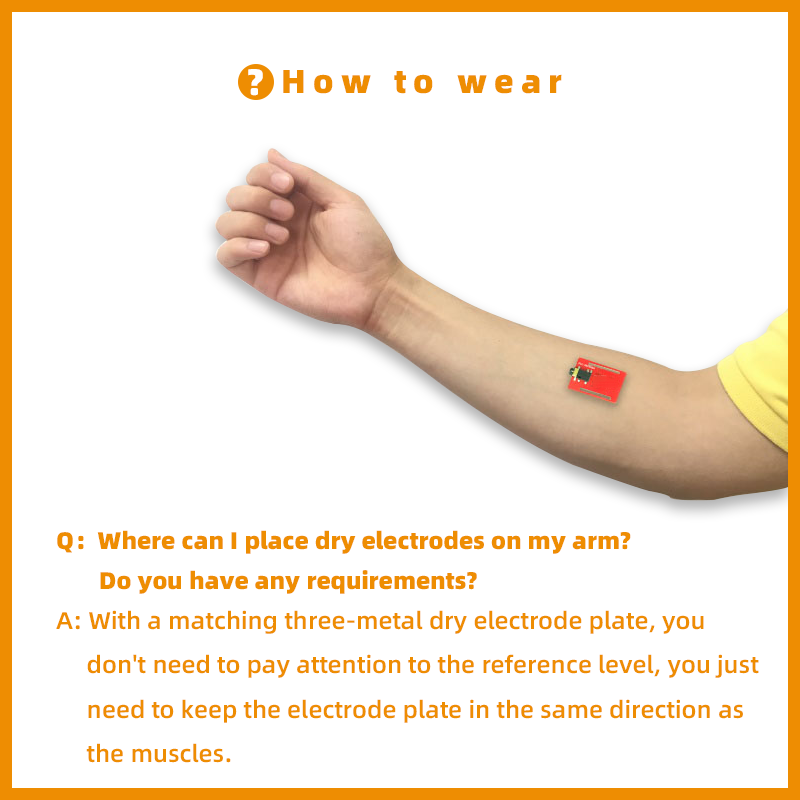 Dry Electrode EMG Sensor Elect - đánh giá và giá Muscle Sensor Emg