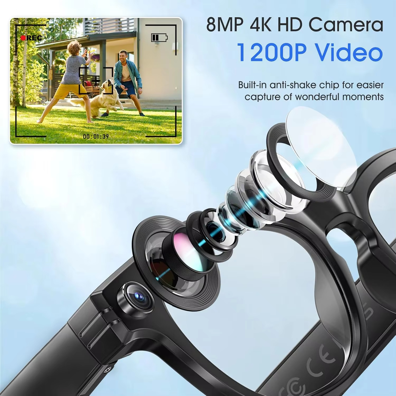 Xiaomi 800W Camera AI Glasses  - đánh giá và giá Smart Glasses Lens