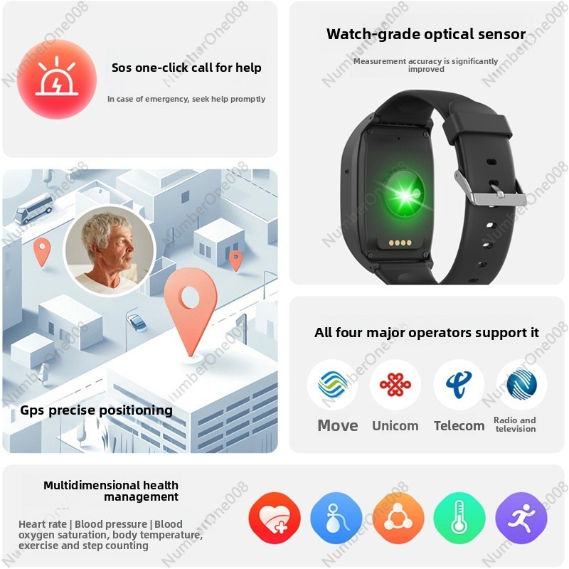 4G Smart Watch for Elderly, GP - đánh giá và giá Fall Detection Watch