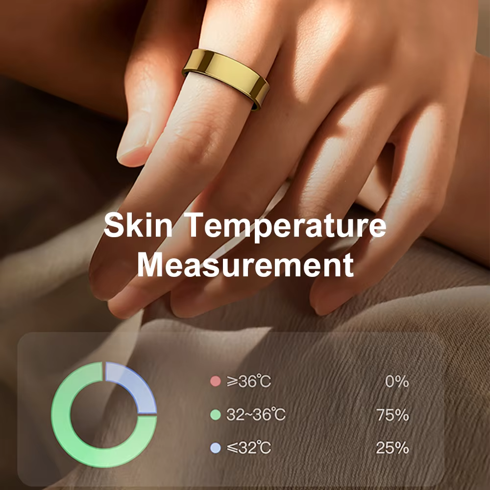 Smart Ring with Charging Case, - đánh giá và giá Temperature Ring Skin