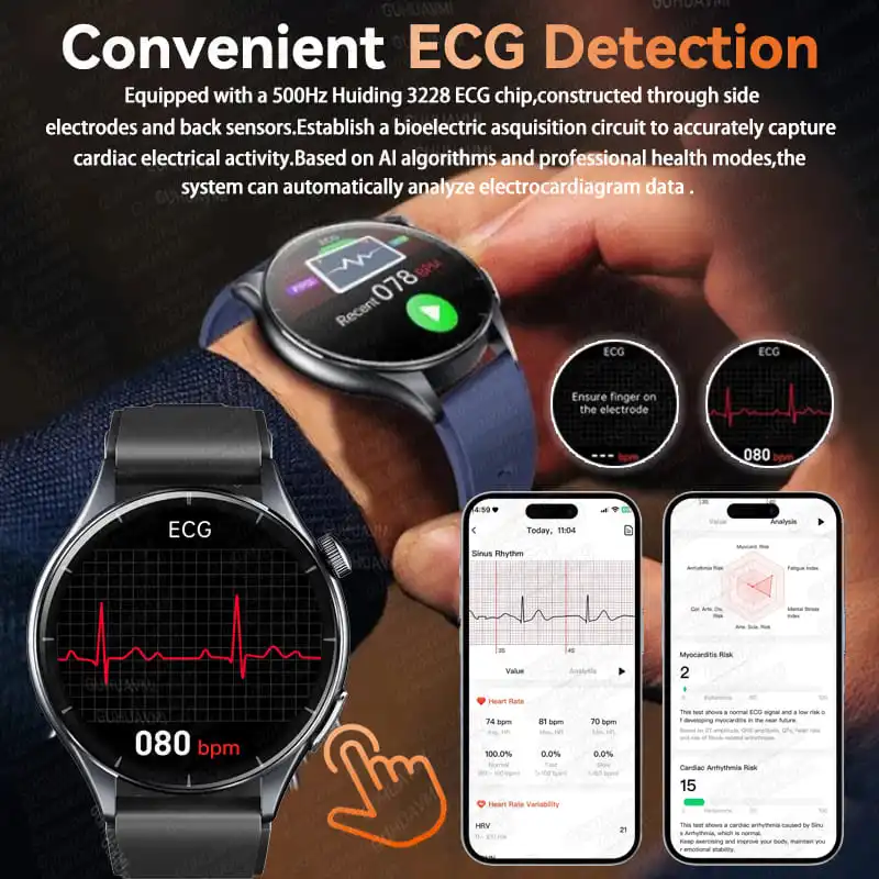 ECG Health Diagnosis Smart Wat - đánh giá và giá Fatigue Band Monitor